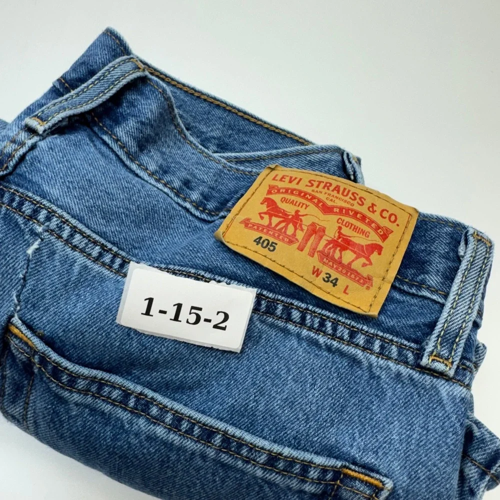 Levis Shorts Mens 34 Blue Strauss 405 Denim Streetwear Skater Gorpcore